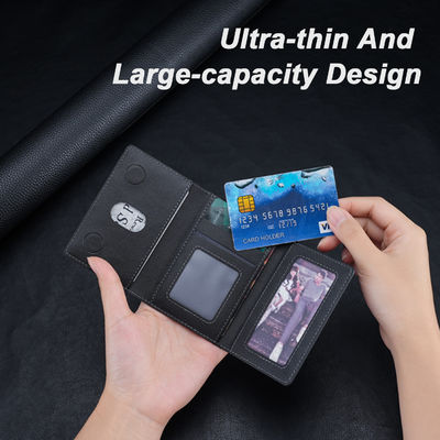 RFID Blocking Magnetic Phone Wallet Slim Design Magnetic Closure Wallet Compact