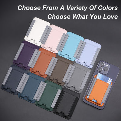 Vegan Leather Magsafe Wallet Origami iPhone Magnetic Card Holder OEM / ODM