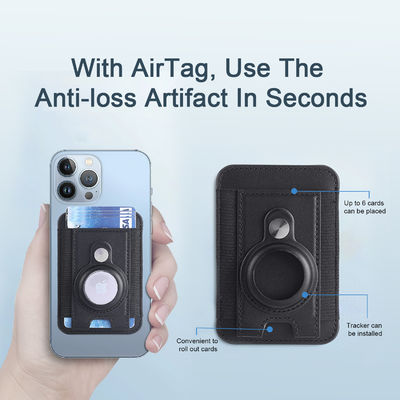 Rubber Band Magnetic Card Holder Stand Customized Magnetic Wallet For Phone