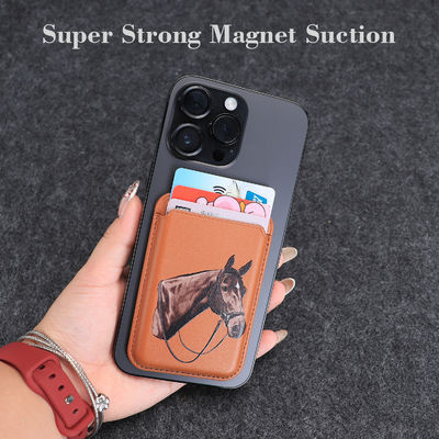 PU Leather Magnetic iPhone Wallet 25 Color Magnetic Wallet Phone Cases With N52 Strong Magnets