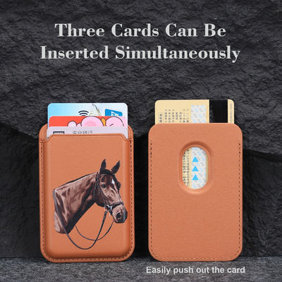 Business Style Magsafe Wallet Super Strong Magnetic Phone Wallets Brown / Black