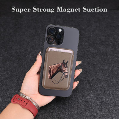 Business Style Magsafe Wallet Super Strong Magnetic Phone Wallets Brown / Black