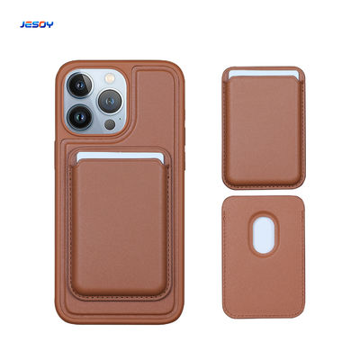 Custom Leather Phone Case Magnetic Cell Phone Business Card Holder Luxury For IPhone Samsung