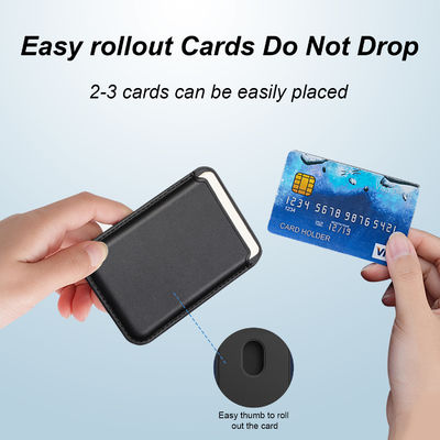 Custom Leather Phone Case Magnetic Cell Phone Business Card Holder Luxury For IPhone Samsung