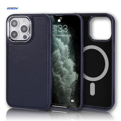 PU Genuine Leather Phone Case Black Brown Blue Shockproof Mobile Cover For IPhone 16 15 Pro Max