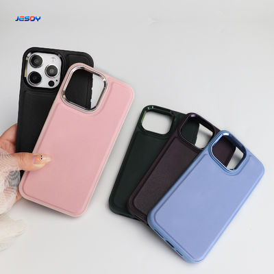 PU Leather Mobile Phone Cases Pink / Black / Blue Mobile Phone Protective Case For iPhone 16 Pro Max