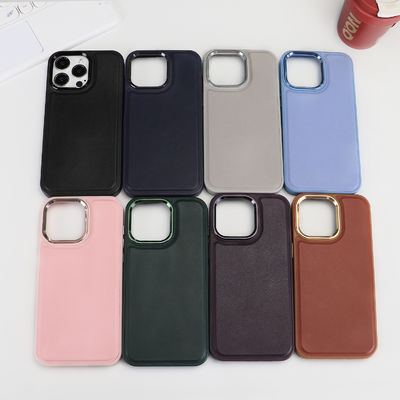 PU Leather Mobile Phone Cases Pink / Black / Blue Mobile Phone Protective Case For iPhone 16 Pro Max