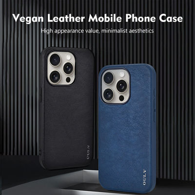 Business Style Leather Phone Case Customized Leather Phone Covers Black For iPhone 16 15 Pro Max