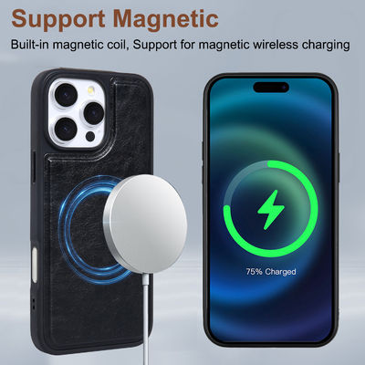 Magnet Leather Phone Case Luxury Phone Cover With Card Holder