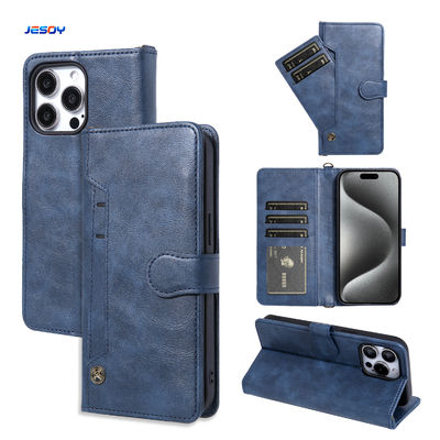 Shockproof Leather Phone Case RFID Blocking Flip Mobile Phone Cases Business Style