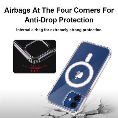 TPU PC Mag Safe Phone Cases Crystal Clear iPhone Protective Case For iPhone 15 14