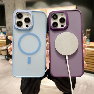 Soft TPU Magsafe Phone Case Anti Fingerprint PC Phone Case Translucent For iPhone 16 Pro Max