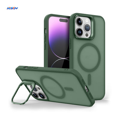 Clear iPhone 16 Magsafe Case Anti Fingerprint Camera Stand Cover 12FT Drop Protection