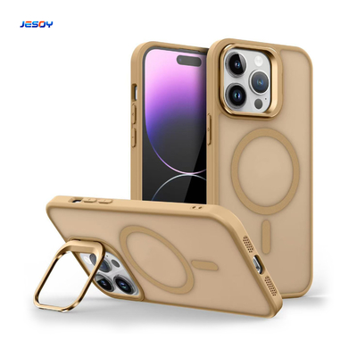 Camera Stand Magsafe Phone Cover Translucent Backplate Phone Case Skin Friendly
