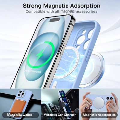 Waterproof Soft Silicone Phone Cases Scratch Resistant Magnet Phone Case For IPhone And Samsung S24