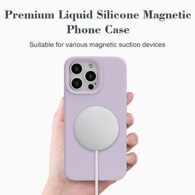 Green / Grey Hard Silicone Phone Case Waterproof Phone Magnetic Case