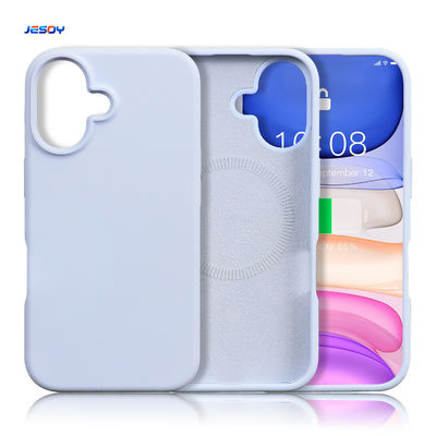 Microfiber Lining Silicone Phone Covers Soft Mag Safe iPhone Cover Anti Fingerprint