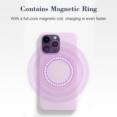 Microfiber Lining Silicone Phone Covers Soft Mag Safe iPhone Cover Anti Fingerprint