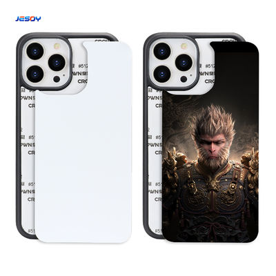 Black / White Shockproof iPhone Cases Customized Sublimation 2D Mobile Cover With TPU Non Slip Edge