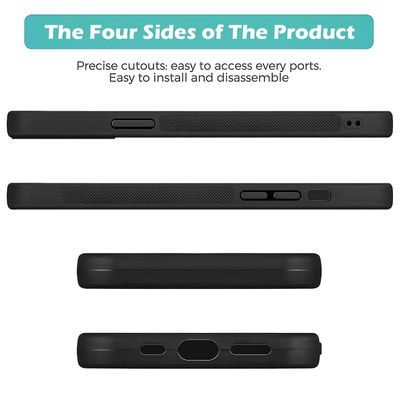 Black / White Shockproof iPhone Cases Customized Sublimation 2D Mobile Cover With TPU Non Slip Edge