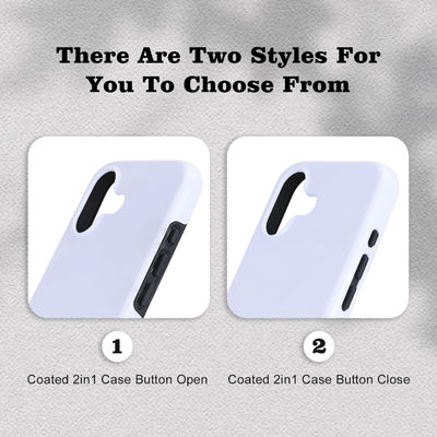 3D Film Blank Sublimation Phone Cases PC Coating Double Layer Phone Cases White 2 In 1