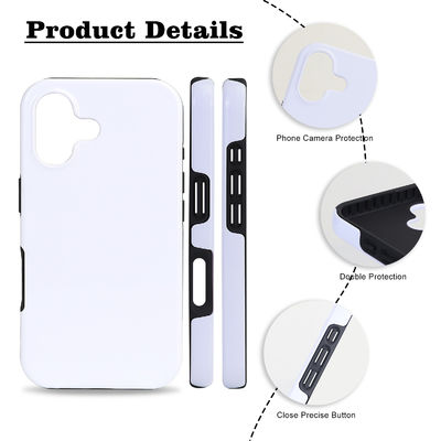 3D Film Blank Sublimation Phone Cases PC Coating Double Layer Phone Cases White 2 In 1