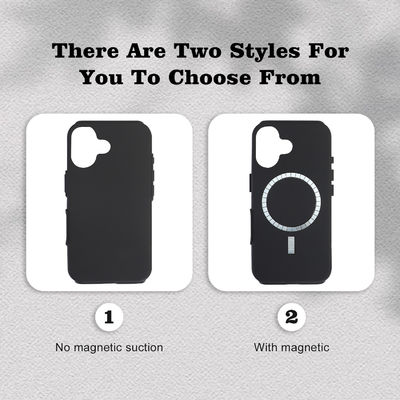 2 In 1 3D Sublimation Cover Lightweight Strong Magnetic iPhone Case Black White