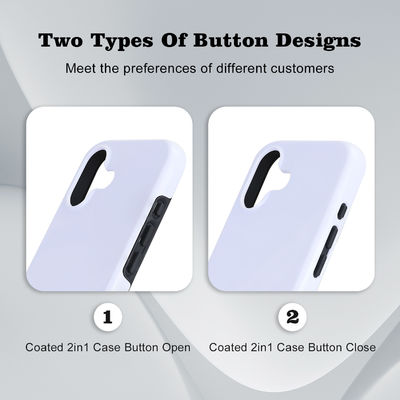 2 In 1 3D Sublimation Cover Lightweight Strong Magnetic iPhone Case Black White