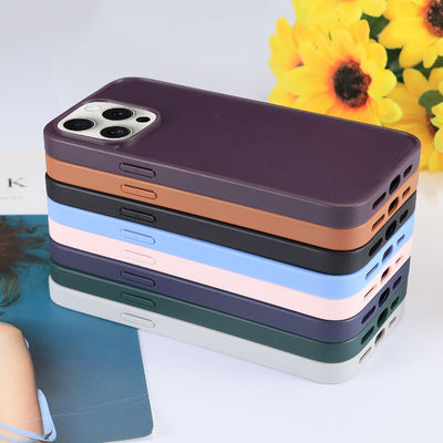 TPU PC Blank Phone Cases Double Groove Wood Inlay Phone Case Black