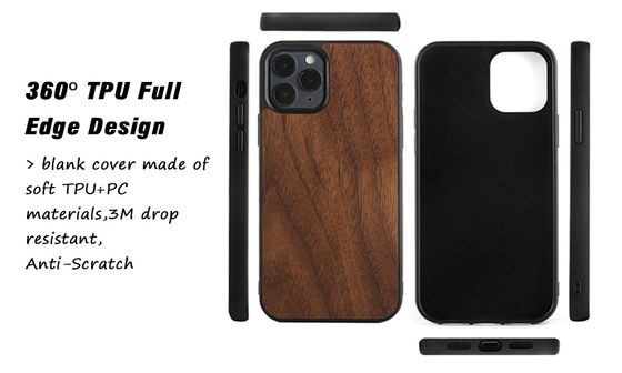 Customized Wood iPhone Covers Eco Friendly iPhone Shockproof Cases Lightweight