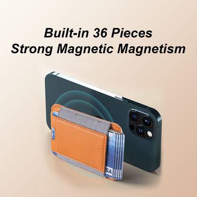 Vegan Leather Magsafe Wallet Origami iPhone Magnetic Card Holder OEM / ODM