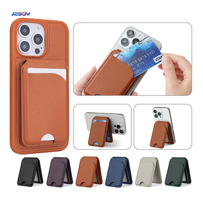 Good price Premium Leather Magsafe Card Wallet Business Style Mag Safe Card Holder Adjustable online