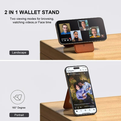 Adjustable Magsafe Wallet OEM / ODM iPhone 5 Card Holder Secure Grip Finger Loop