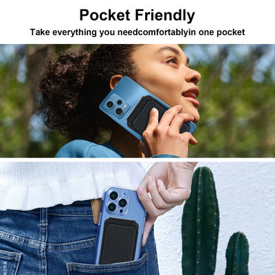 Adjustable Magsafe Wallet OEM / ODM iPhone 5 Card Holder Secure Grip Finger Loop