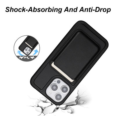 Custom Leather Phone Case Magnetic Cell Phone Business Card Holder Luxury For IPhone Samsung