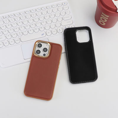 PU Leather Mobile Phone Cases Pink / Black / Blue Mobile Phone Protective Case For iPhone 16 Pro Max