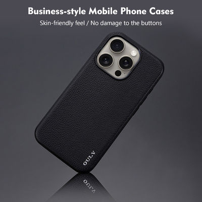 Custom Magsafe Leather Cover OEM / ODM Leather Cell Phone Cover For IPhone 16 15 14 Pro Max