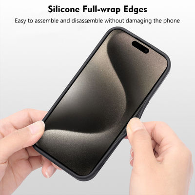 Custom Magsafe Leather Cover OEM / ODM Leather Cell Phone Cover For IPhone 16 15 14 Pro Max