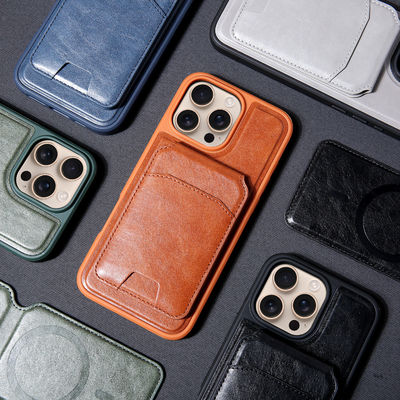 Magnet Leather Phone Case Luxury Phone Cover With Card Holder