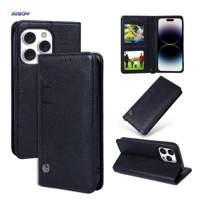 Good price Strap Flip Leather Phone Case Shockproof Card Holder Phone Cover Business Style For Samsung S24 S25 Ultar online