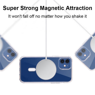 TPU PC Mag Safe Phone Cases Crystal Clear iPhone Protective Case For iPhone 15 14