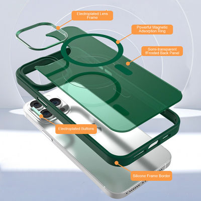 Matte Mag Safe Case Translucent iPhone Shockproof Cover Anti Fingerprint