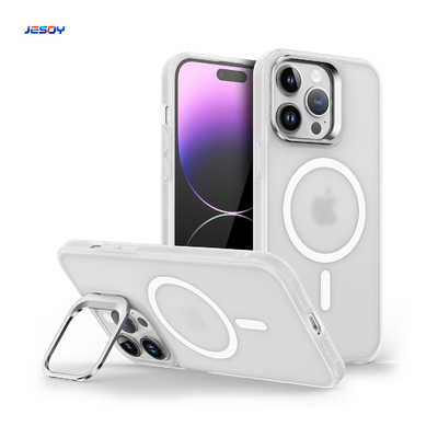 buon prezzo Custodia per cellulare Magsafe di grado militare, antigraffio, per iPhone, con supporto per fotocamera in metallo in linea