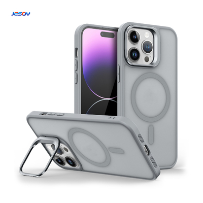 Good price Metal Camera PC TPU Phone Case Translucent Magsafe Mobile Cover Anti Fingerprint online