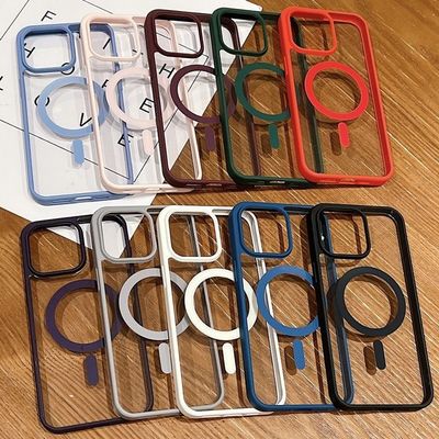 Skin Friendly Strong Magnetic Phone Case Soft TPU Bumper Transparent Back Case OEM