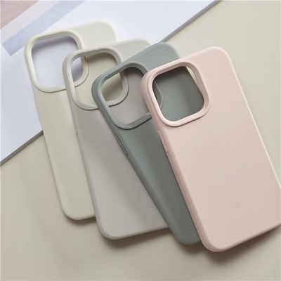 Real Silicone Cell Phone Cases Waterproof Anti Fingerprint Cover With Soft Microfiber Lining