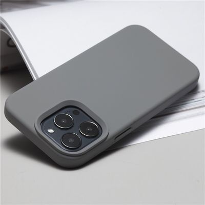 Real Silicone Cell Phone Cases Waterproof Anti Fingerprint Cover With Soft Microfiber Lining