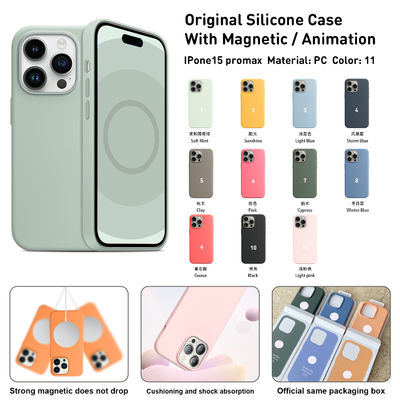 Official Mobile Phone Cover Shockproof Liquid Silicone iPhone Case Soft Microfiber