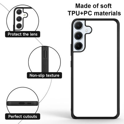 2D Sublimation Phone Case TPU PC Black Cell Phone Cases For Iphone 16 15 14Pro Max