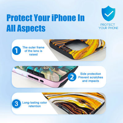 Glossy / Matte 3D Sublimation Phone Case Blanks Customized TPU PC Phone Case